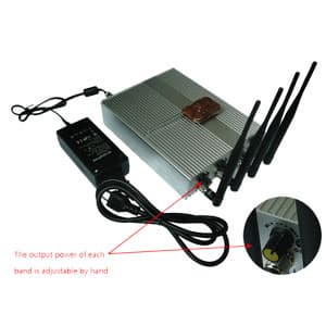 Power Adjustable Remote Control Mobile Phone Jammer _ 60 Meters